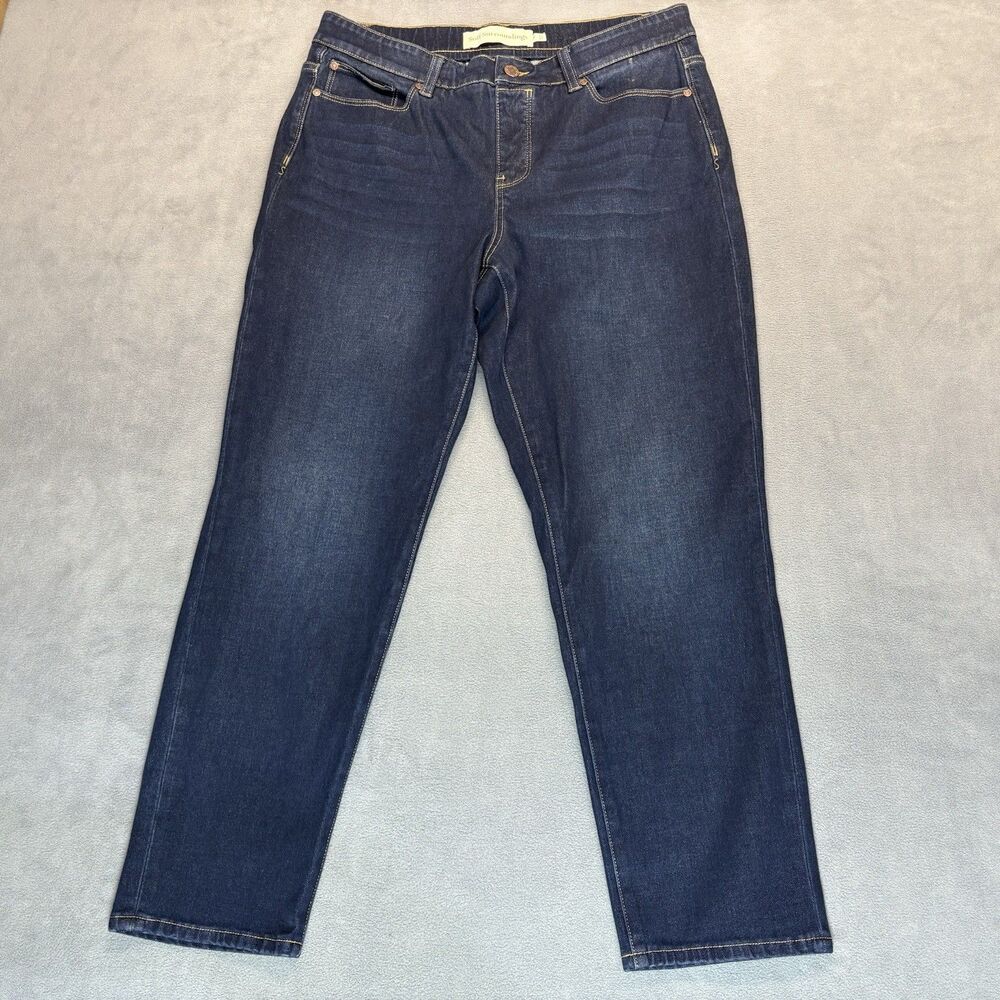 Soft Surroundings Jeans Womens Large Petite Dark Wash Stretch Mid Rise Jeggings